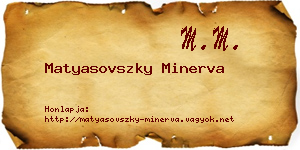 Matyasovszky Minerva névjegykártya